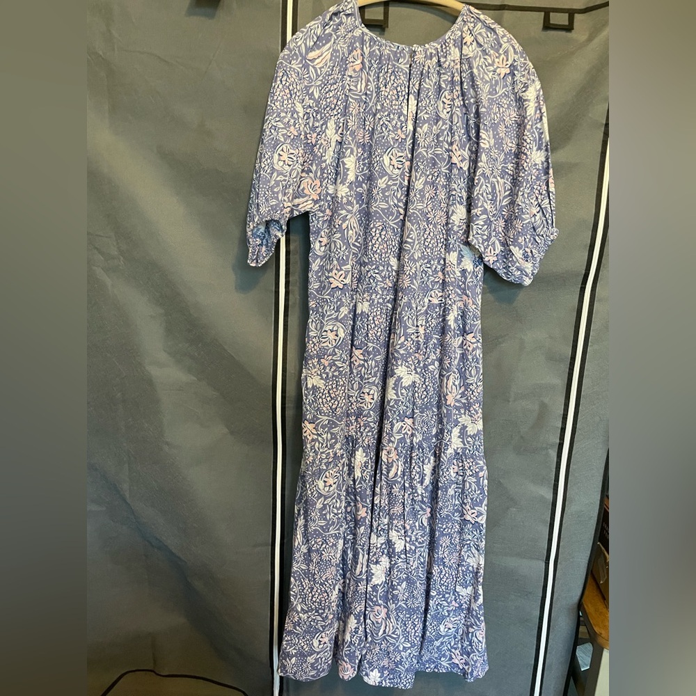 Sundry patterned tiered Sundress with 3/4 Sleeves